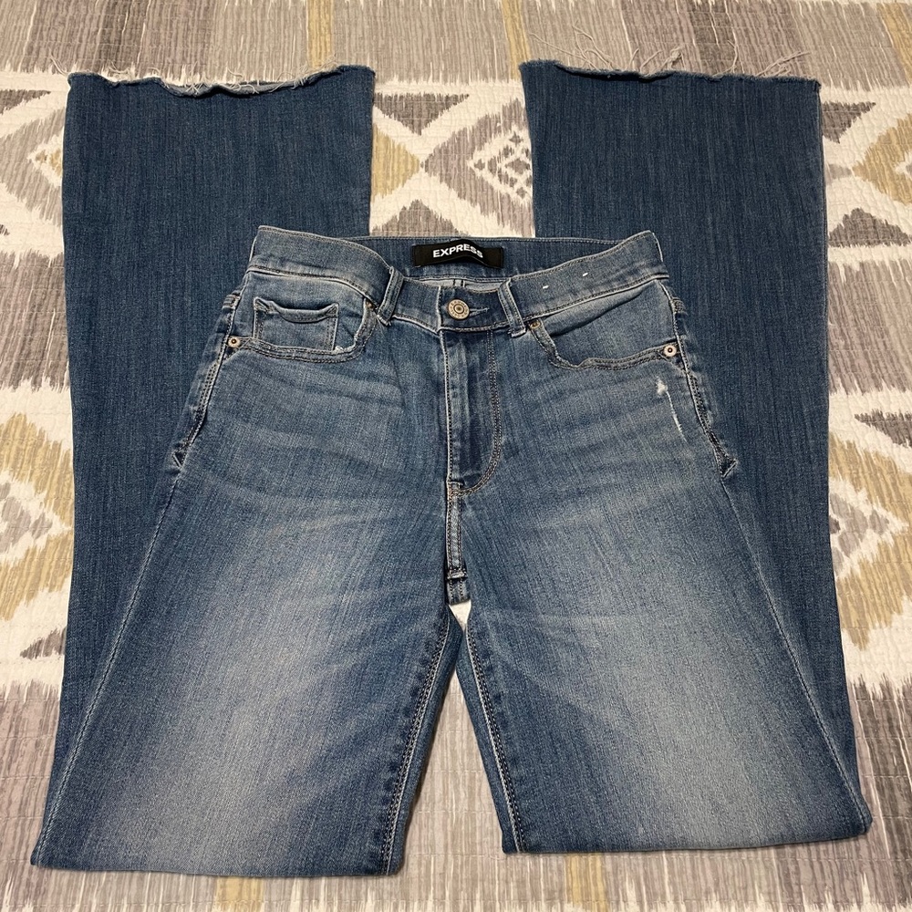 Express High Waisted Flare Jeans